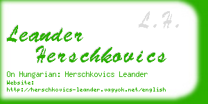 leander herschkovics business card